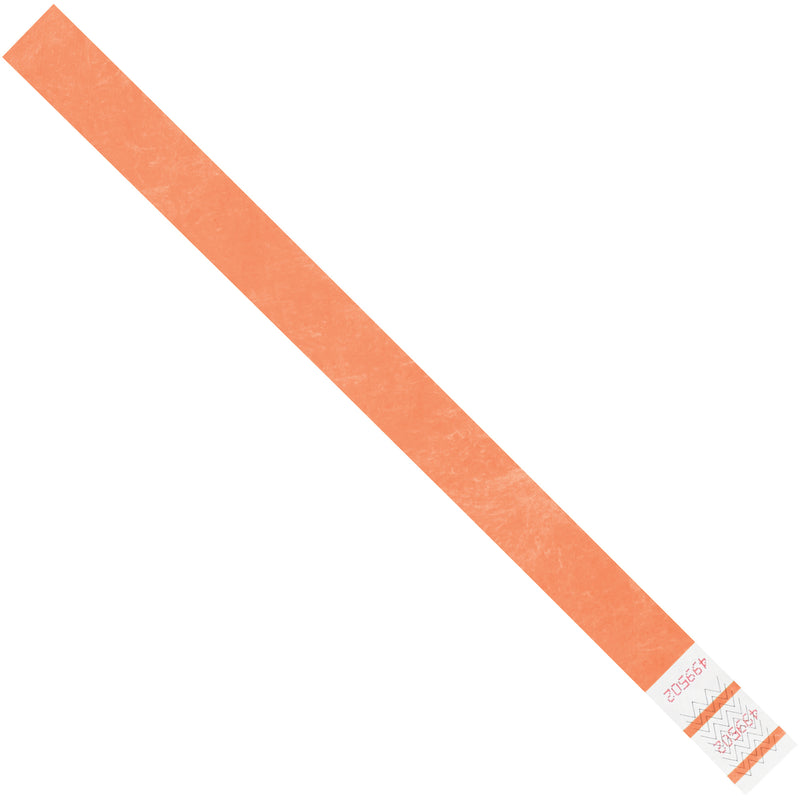 3/4 x 10" Orange Tyvek® Wristbands, Case Of 500 Case Of 500