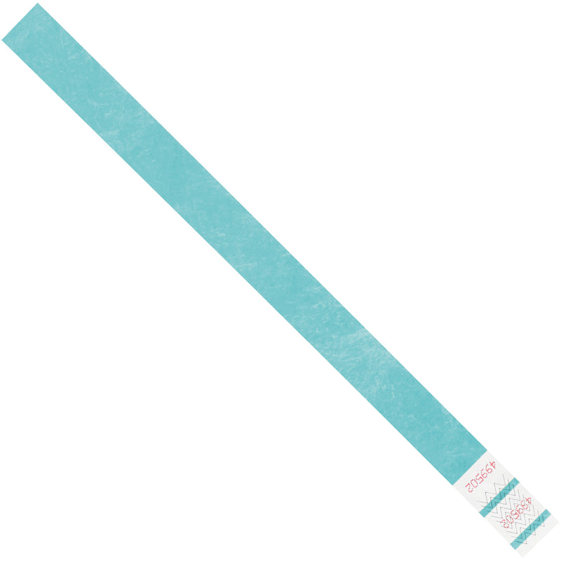 3/4 x 10" Teal Tyvek® Wristbands, Case Of 500 Case Of 500