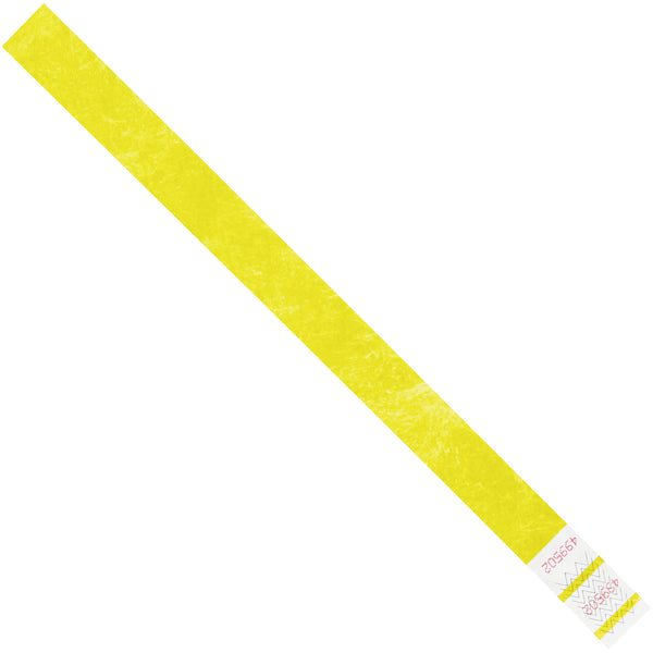 3/4 x 10" Yellow Tyvek® Wristbands, Case Of 500 Case Of 500