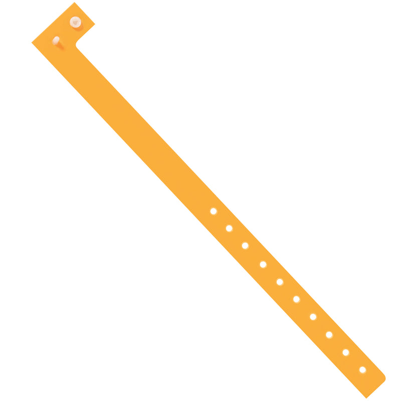 3/4" x 10" Day-Glo Orange Plastic Wristbands (WR120OR) Case Of 500