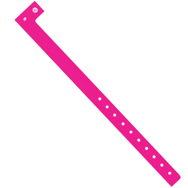 3/4" x 10" Day-Glo Pink Plastic Wristbands, Case Of 500 Case Of 500