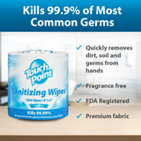Touch Point® Hand Sanitizing Wipes Large Roll, 1500 Wipes (8"x6") (PNPWS1500FF) Pack of 1500