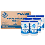 Touch Point® Touch Point® Hand Sanitizing Wipes, 6.7"x6.75", 320/canister, 6 Canisters/Case (HOSWS320HS) Case of 6