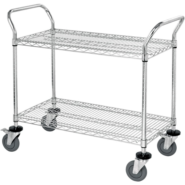 48 x 24 x 38" - 2 Shelf Heavy-Duty Wire Cart (WSC4824382) Each