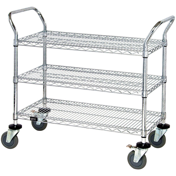 48 x 24 x 38" - 3 Shelf Heavy-Duty Wire Carts (WSC4824383) Each