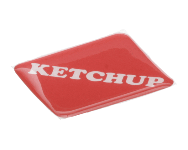 Wunder-Bar 19-420-0002 Domed Label - Ketchup (WUBR19-420-0002) Each