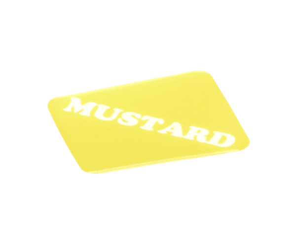 Wunder-Bar 19-420-0003 Mustard Label (WUBR19-420-0003) Each