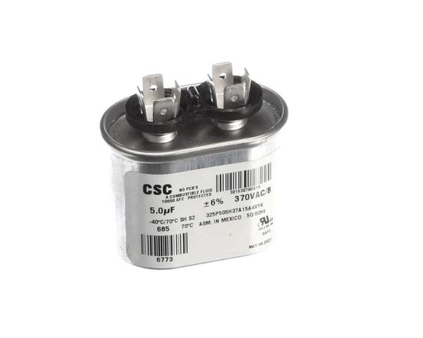 York S1-02420043700 Single Run Capacitor, 5Mfd,370V,Oval (YORKS1-02420043700) Each