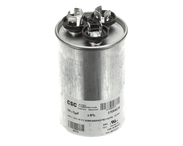 York S1-02424778700 Dual Run Capacitor, 30/5Mfd,370V,Round (YORKS1-02424778700) Each