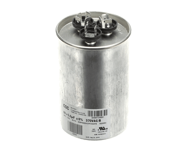York S1-02425033700 Dual Run Capacitor, 60/5Mfd,370V,Round (YORKS1-02425033700) Each