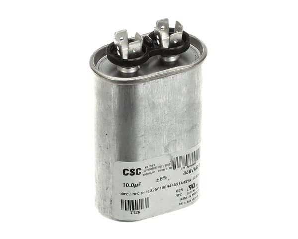 York S1-02431404000 Single Run Capacitor, 10Mfd,440V,Flat (YORKS1-02431404000) Each