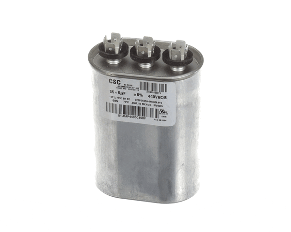 York S1-Cap4405035Df Capacitor,Run Dual,35/5Mfd,440V,Flat (YORKS1-CAP4405035DF) Each
