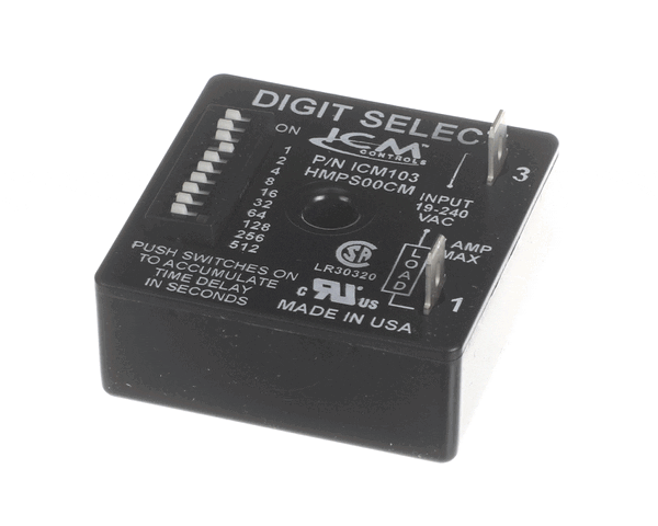 York S1-Icm103 Relay,Time Delay,Adj,1-1023 Sec,W/Switch (YORKS1-ICM103) Each