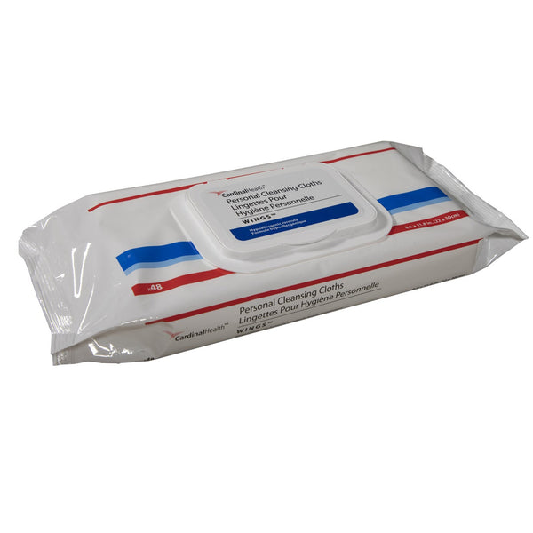 Cardinal Health™ Wings™ Personal Cleansing Wipe Soft Pack Scented 48 Count (1189846_PK) 48/PK