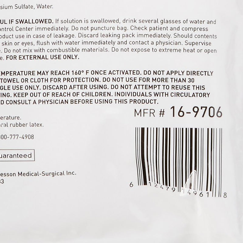 McKesson Instant Hot Pack General Purpose Small Plastic Disposable (520561_CS) 24/CS