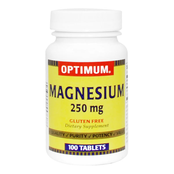 Optimum® Mineral Supplement Magnesium 250 mg Strength Tablet 100 per Bottle (728887_BT) 1/BT