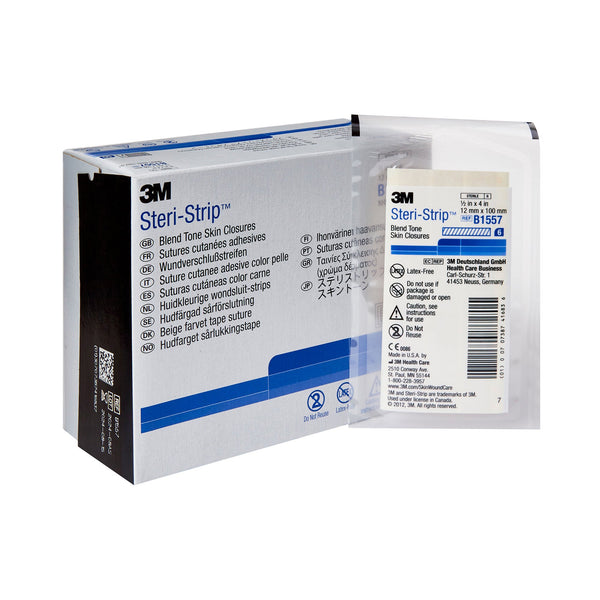 Steri-Strip™ Skin Closure Strip 1/2 X 4 Inch Nonwoven Material Flexible Strip Tan (304148_EA) 1/EA