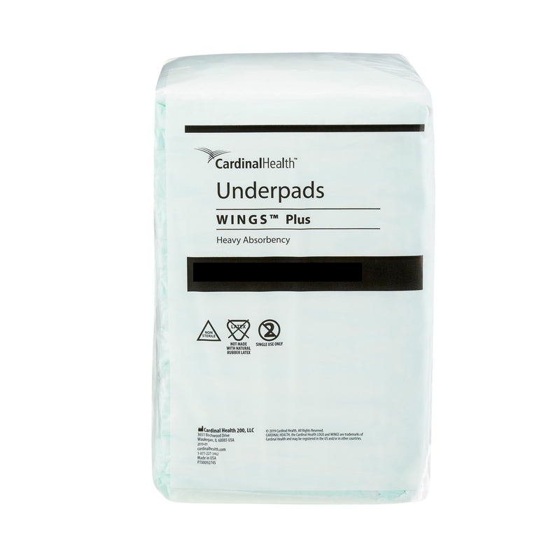 Wings™ Plus Disposable Underpad 36 X 36 Inch Fluff / Polymer Heavy Absorbency (853212_CS) 48/CS