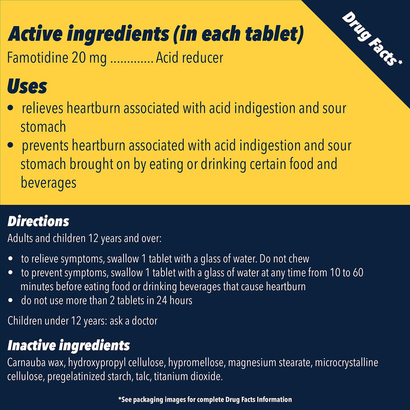 Pepcid® AC Maximum Strength Antacid 20 mg Strength Tablet 25 per Box (1228781_BX) 25/BX