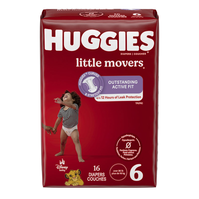 Huggies® Little Movers Unisex Baby Diaper Size 6 Disposable Moderate Absorbency (1128670_PK) 16/PK
