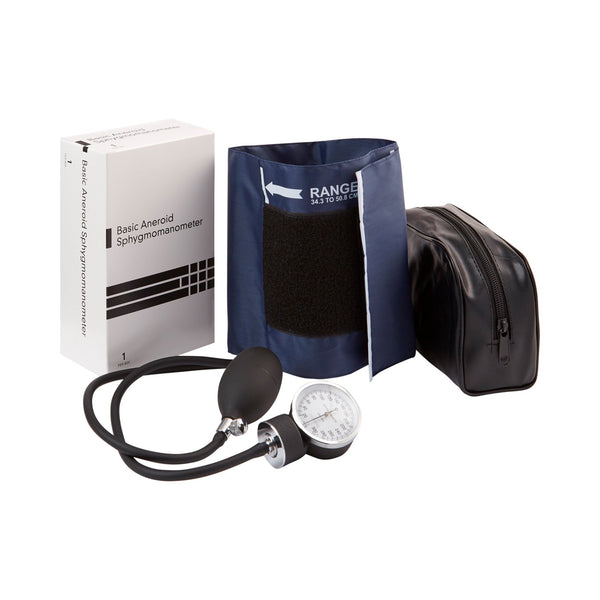 BASIC Aneroid Sphygmomanometer Unit Large Adult Cuff Nylon Cuff 34 - 50 cm Pocket Aneroid (363780_EA) 1/EA