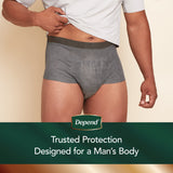 Depend® Real Fit® Male Adult Absorbent Underwear Waistband Style Large / X-Large Disposable Heavy Absorbency (1246166_CS) 24/CS