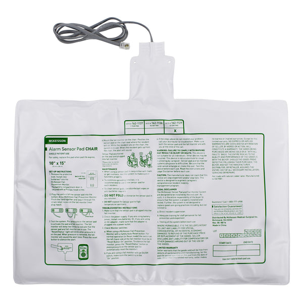 McKesson Brand Chair Sensor Pad 10 X 15 Inch (1020962_EA) 1/EA