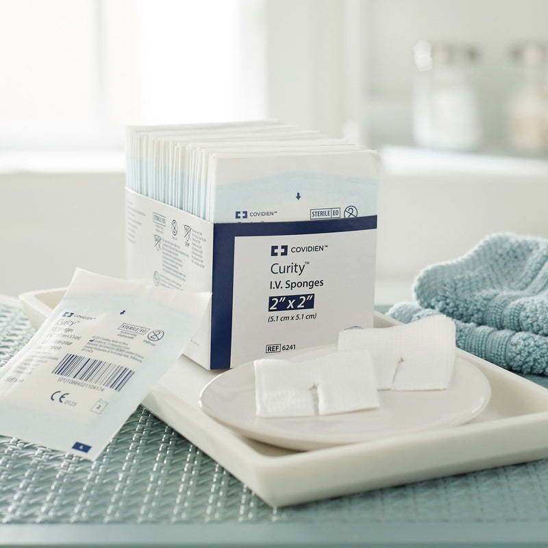 Curity™ I.V. Sponge 2 X 2 Inch 6-Ply Sterile 2 per Pack (235378_CS) 700/CS