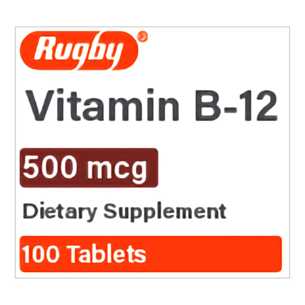 Major Pharmaceuticals Vitamin Supplement Vitamin B12 500 mcg Strength Tablet 100 per Bottle (1182720_BT) 1/BT
