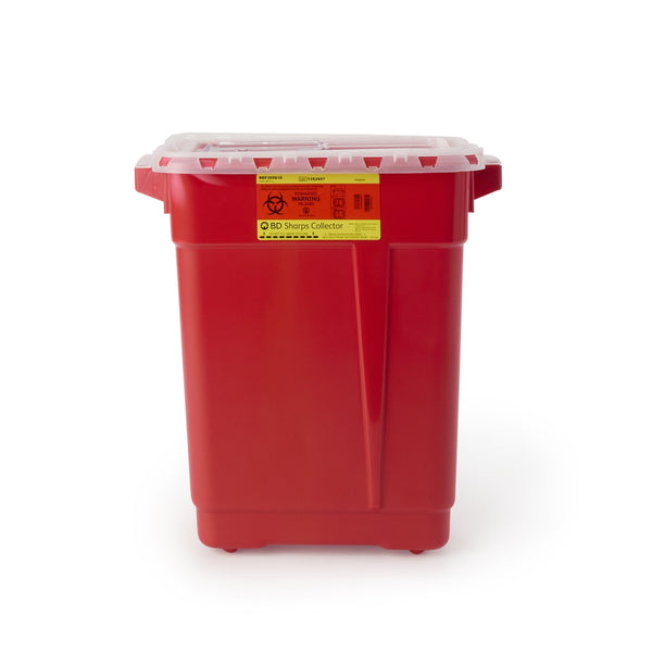 BD™ Sharps Container Red Base 18-1/2 X 17-3/4 X 11-3/4 Inch Vertical Entry 9 Gallon (451009_EA) 1/EA