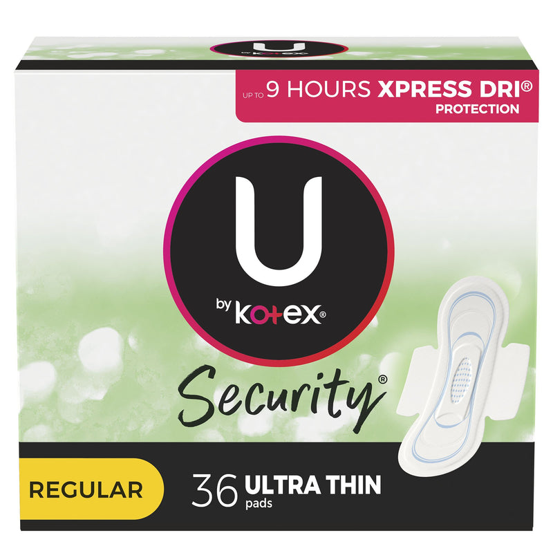 U by Kotex Security Feminine Pad Ultra Thin with Wings Regular Absorbency (1184197_CS) 216/CS