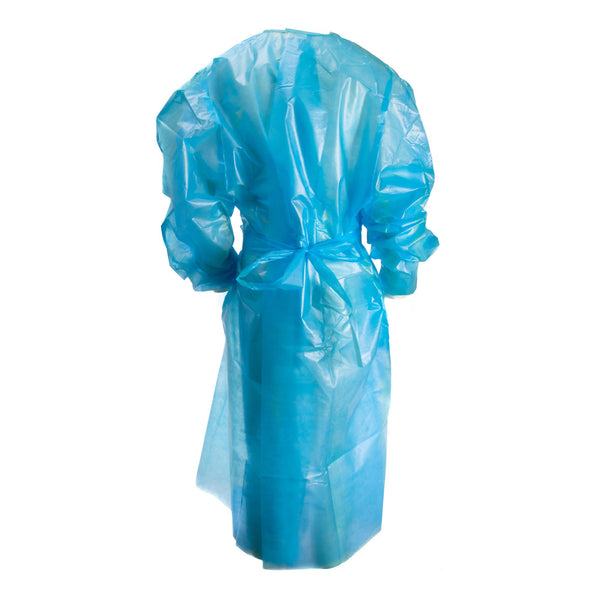 McKesson Chemotherapy Procedure Gown 2X-Large Blue NonSterile AAMI Level 2 / ASTM D6978 Disposable (1177930_BG) 10/BG