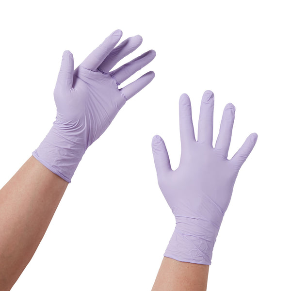 Halyard™ Lavender™ Exam Glove Medium NonSterile Nitrile Standard Cuff Length Textured Fingertips Lavender Not Rated (678086_CS) 2500/CS