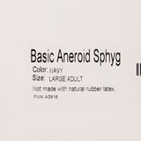BASIC Aneroid Sphygmomanometer Unit Large Adult Cuff Nylon Cuff 34 - 50 cm Pocket Aneroid (363780_EA) 1/EA
