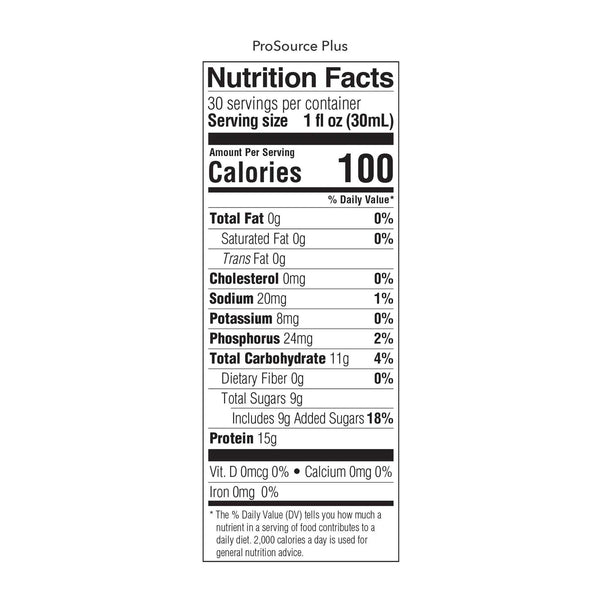 ProSource® Plus Oral Supplement Neutral Flavor Liquid 1 oz. Pouch (577357_CS) 100/CS