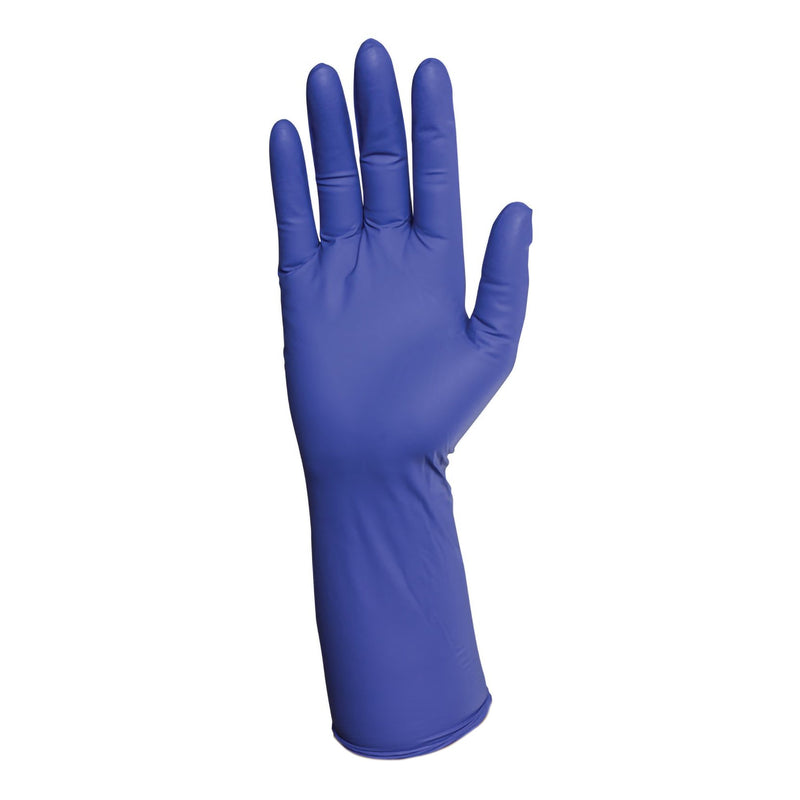 PremierPro™ Extended Cuff Exam Glove Small NonSterile Nitrile Extended Cuff Length Textured Fingertips Blue Chemo Tested (962775_BX) 50/BX