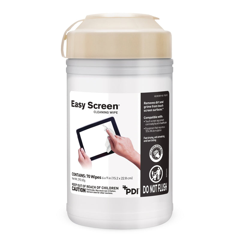 Easy Screen® Surface Cleaner Premoistened Alcohol Based Manual Pull Wipe 70 Count Canister Alcohol Scent NonSterile (1011705_CS) 840/CS