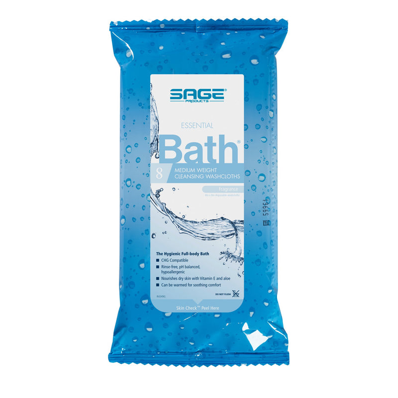 Essential Bath® Medium Weight Rinse-Free Bath Wipe Soft Pack Scented 8 Count (746638_CS) 60/CS
