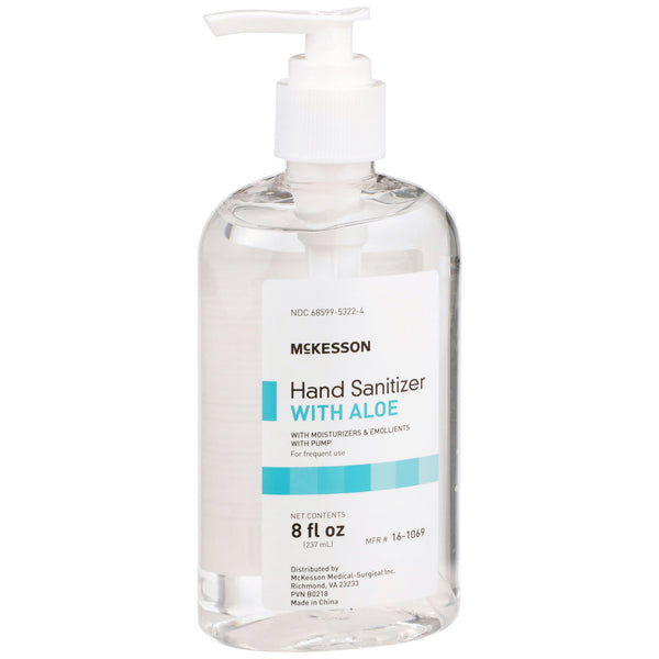 McKesson Hand Sanitizer with Aloe 8 oz. Ethyl Alcohol Gel Pump Bottle (953791_EA) 1/EA