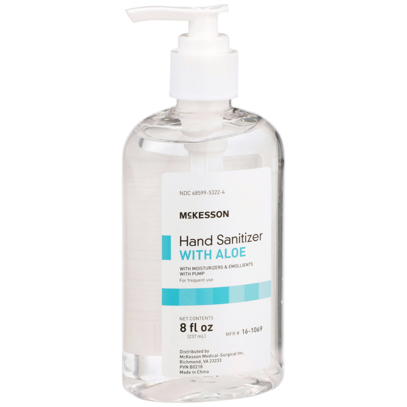 McKesson Hand Sanitizer with Aloe 8 oz. Ethyl Alcohol Gel Pump Bottle (953791_EA) 1/EA