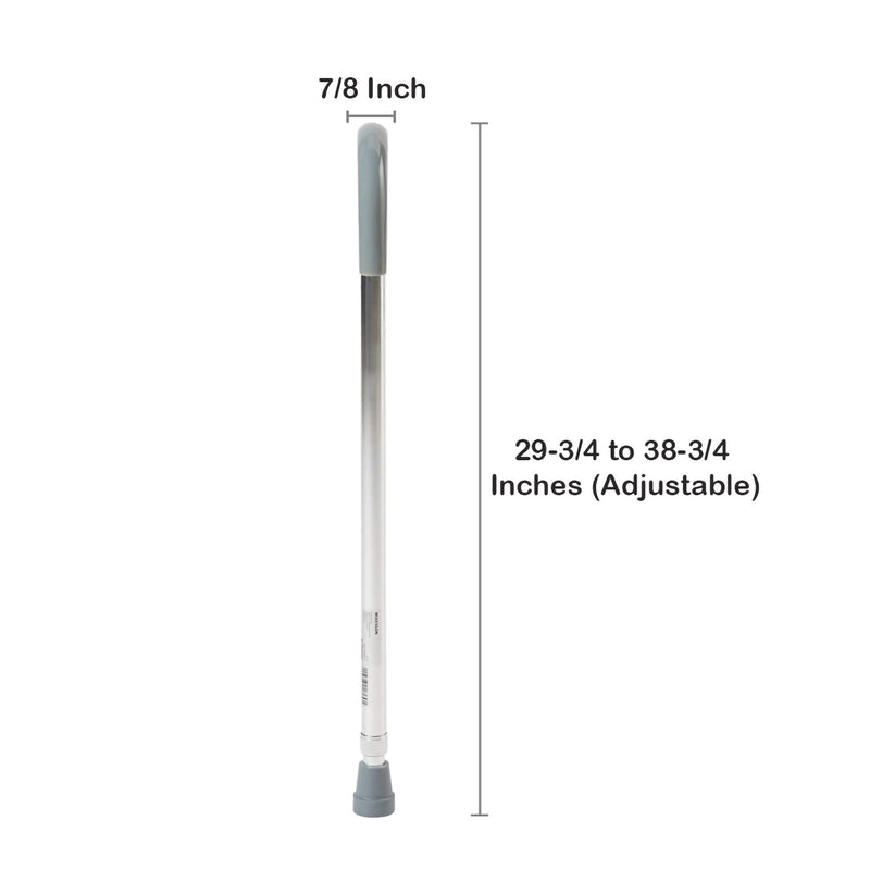 McKesson Round Handle Cane Aluminum 29-3/4 to 38-3/4 Inch Height Chrome (1065221_EA) 1/EA
