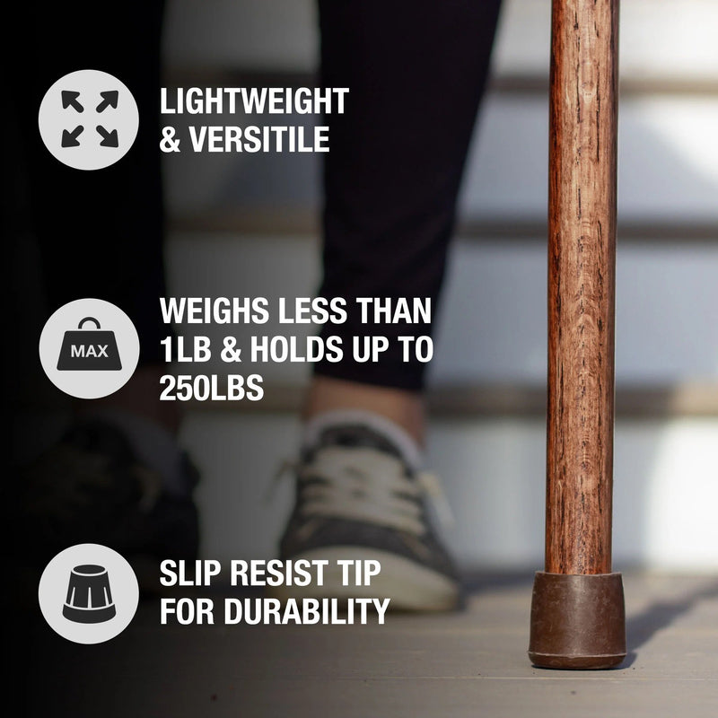 Brazos™ Twisted HitchHiker Walking Stick Wood 48 Inch Height Red (1229043_EA) 1/EA