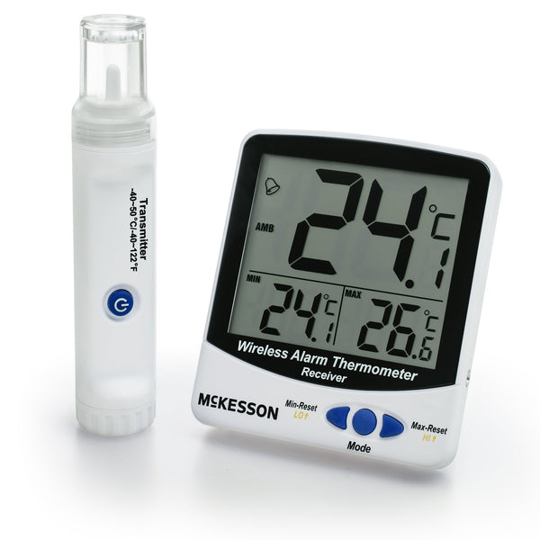 McKesson Digital Refrigerator / Freezer Thermometer with Alarm (1175429_BX) 1/BX