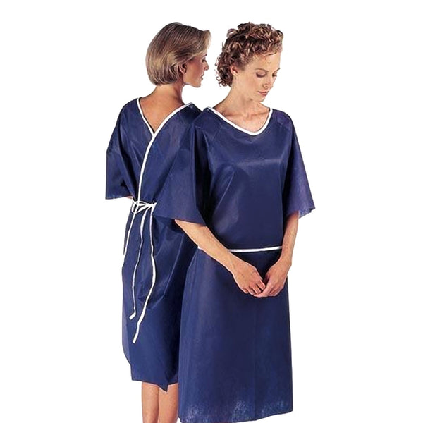 Tech Styles a Division of Encompass Patient Exam Gown One Size Fits Most Dark Blue Disposable (509204_CS) 50/CS
