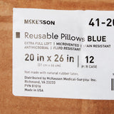 McKesson Bed Pillow 20 X 26 Inch Blue Reusable (939591_BX) 12/BX