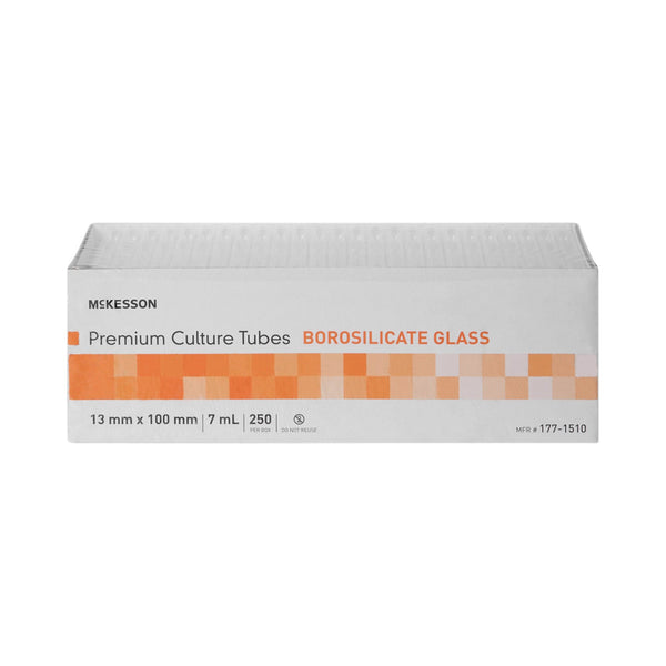 McKesson Test Tube Plain 7 mL Without Closure Glass Tube (1082086_BX) 250/BX