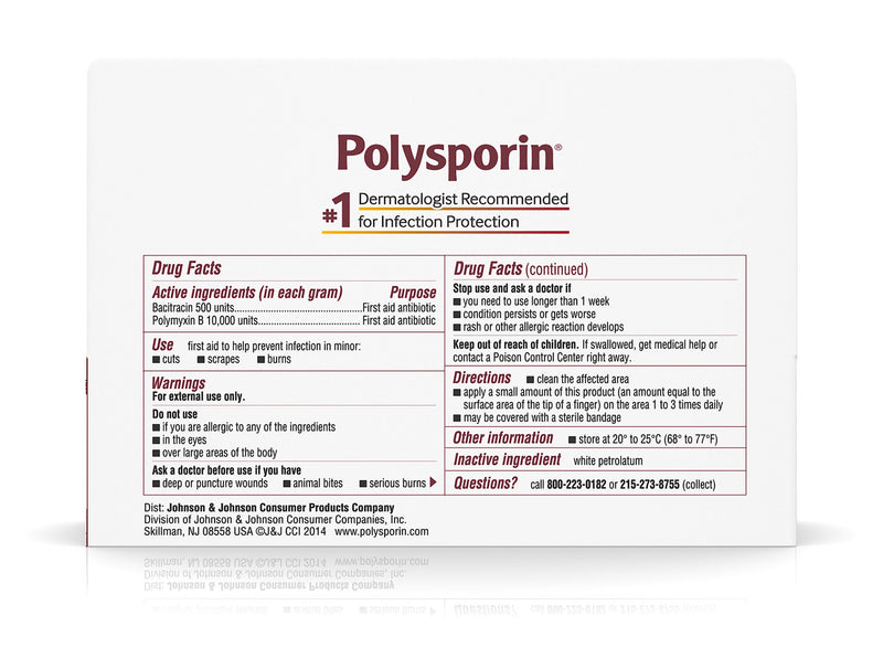 Polysporin® First Aid Antibiotic Bacitracin / Polymyxin B Ointment 1 oz. Tube (495868_CS) 24/CS