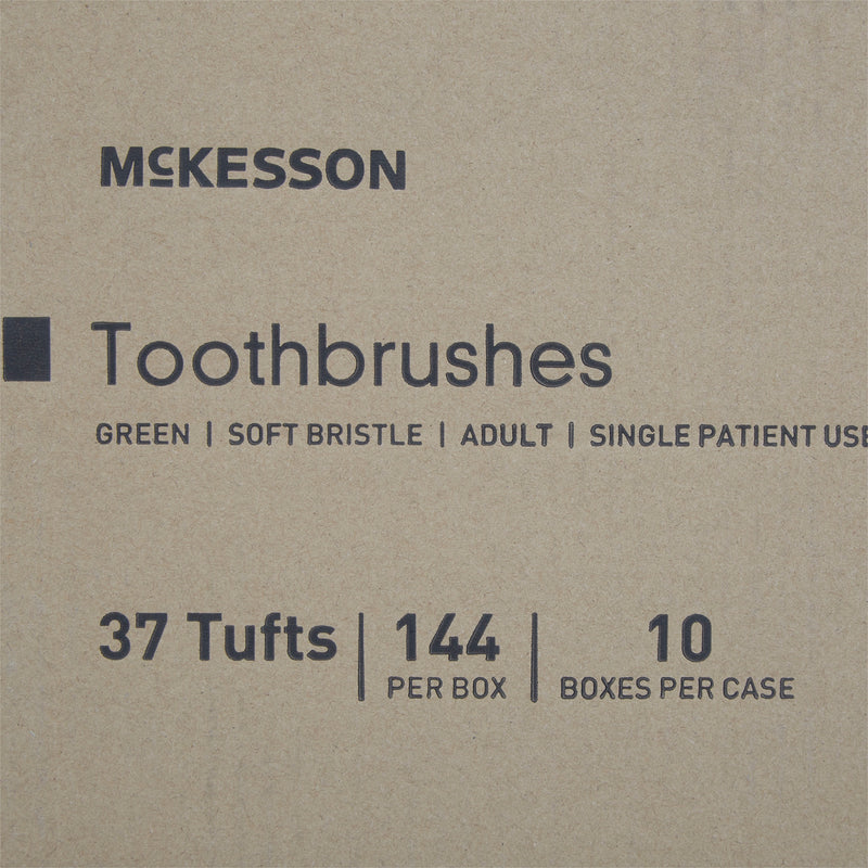 McKesson Toothbrush Green Adult Soft (888502_EA) 1/EA