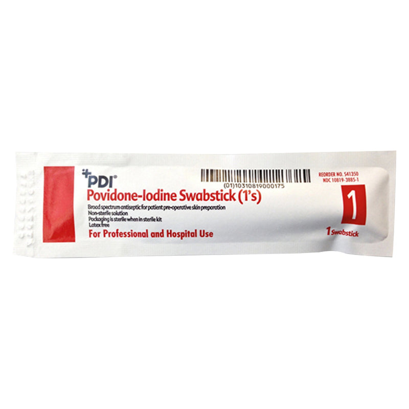 PDI® Impregnated Swabstick 10% Strength Povidone-Iodine Individual Packet NonSterile (188681_BX) 50/BX