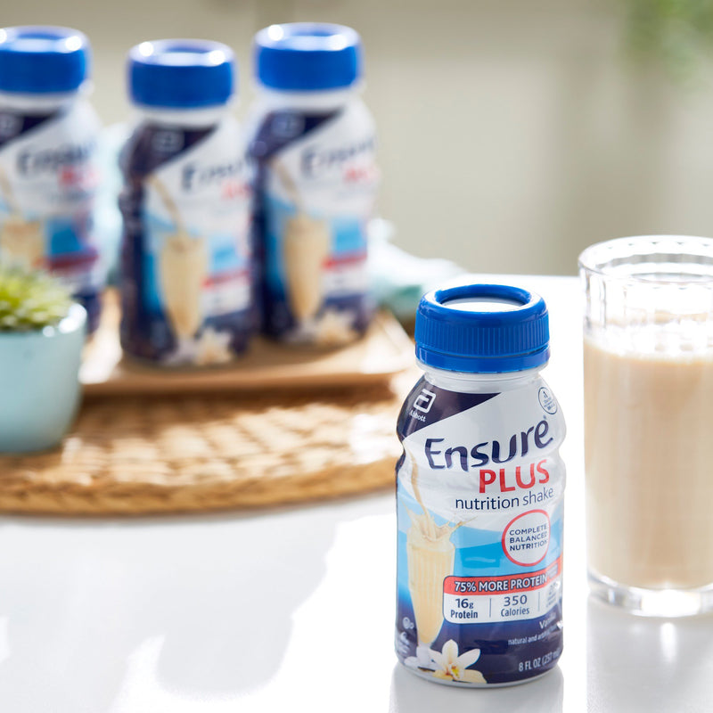 Ensure® Plus Nutrition Shake Oral Supplement Vanilla Flavor Liquid 8 oz. Bottle (765334_CS) 24/CS